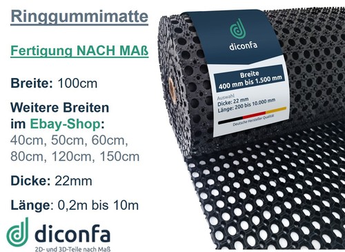 Ringgummimatte 100cm breit - 100cm,